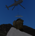 DSA agent descending from a blackhawk helicopter